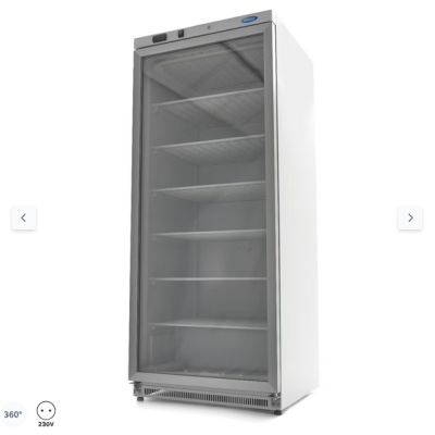  Καταψύκτης - 600L - Λευκό - με γυάλινη πόρτα